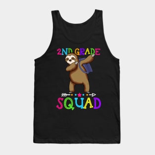 Sloth Team 2nd Grade Squad Teacher Back To School Tank Top